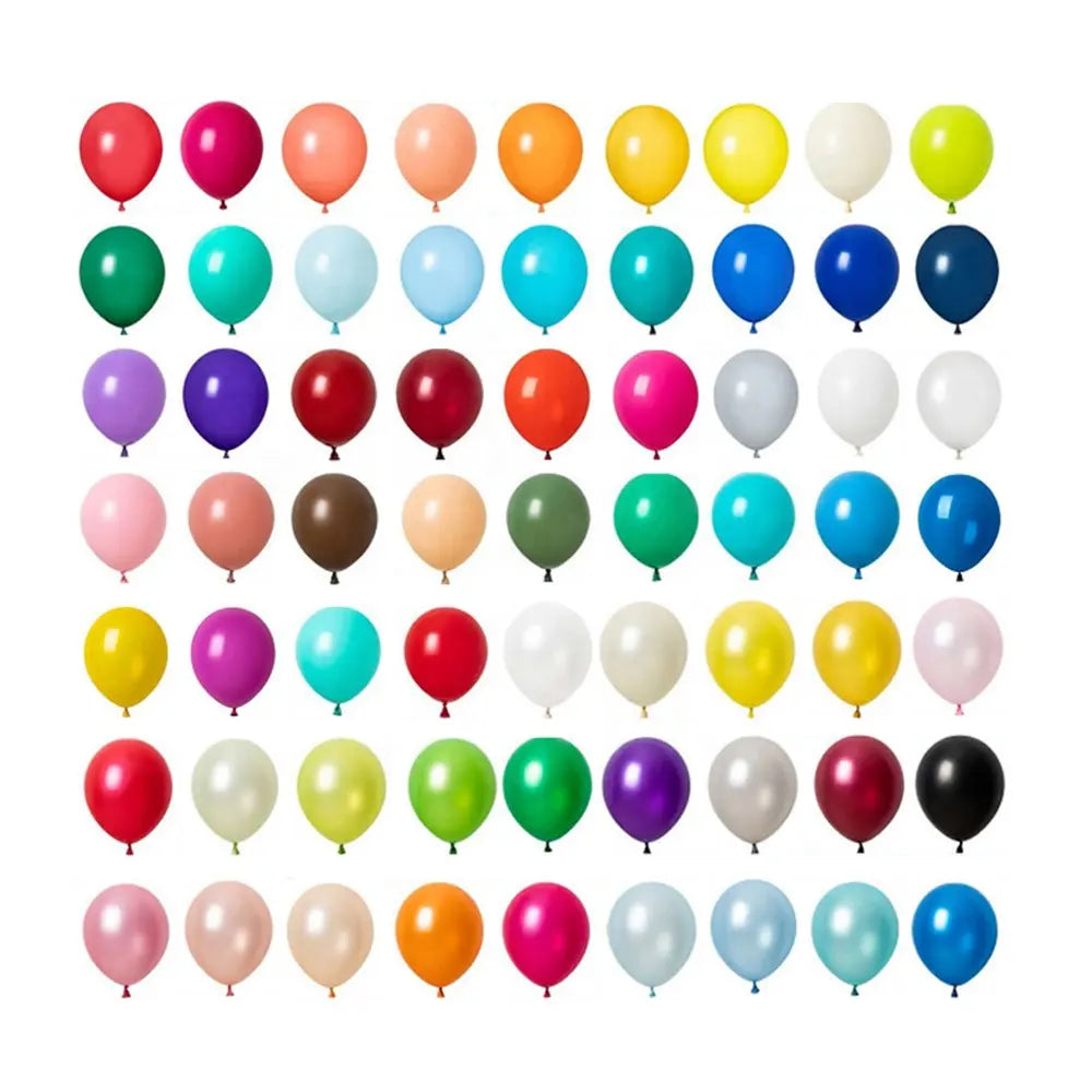 Assorted Pastel Latex Balloons - 10 pcs