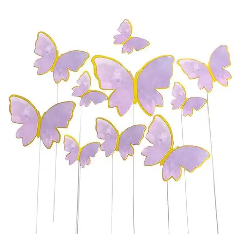 Purple Butterflies Cake Toppers
