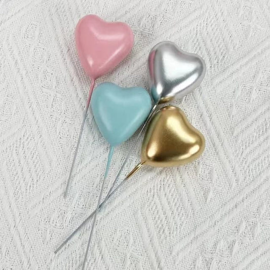 4 pcs Pink Heart Shape Faux Balls