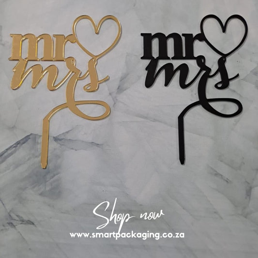 Mr and Mrs Cake Topper