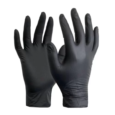 Black Nitrile Powder Free Gloves - 100 pcs