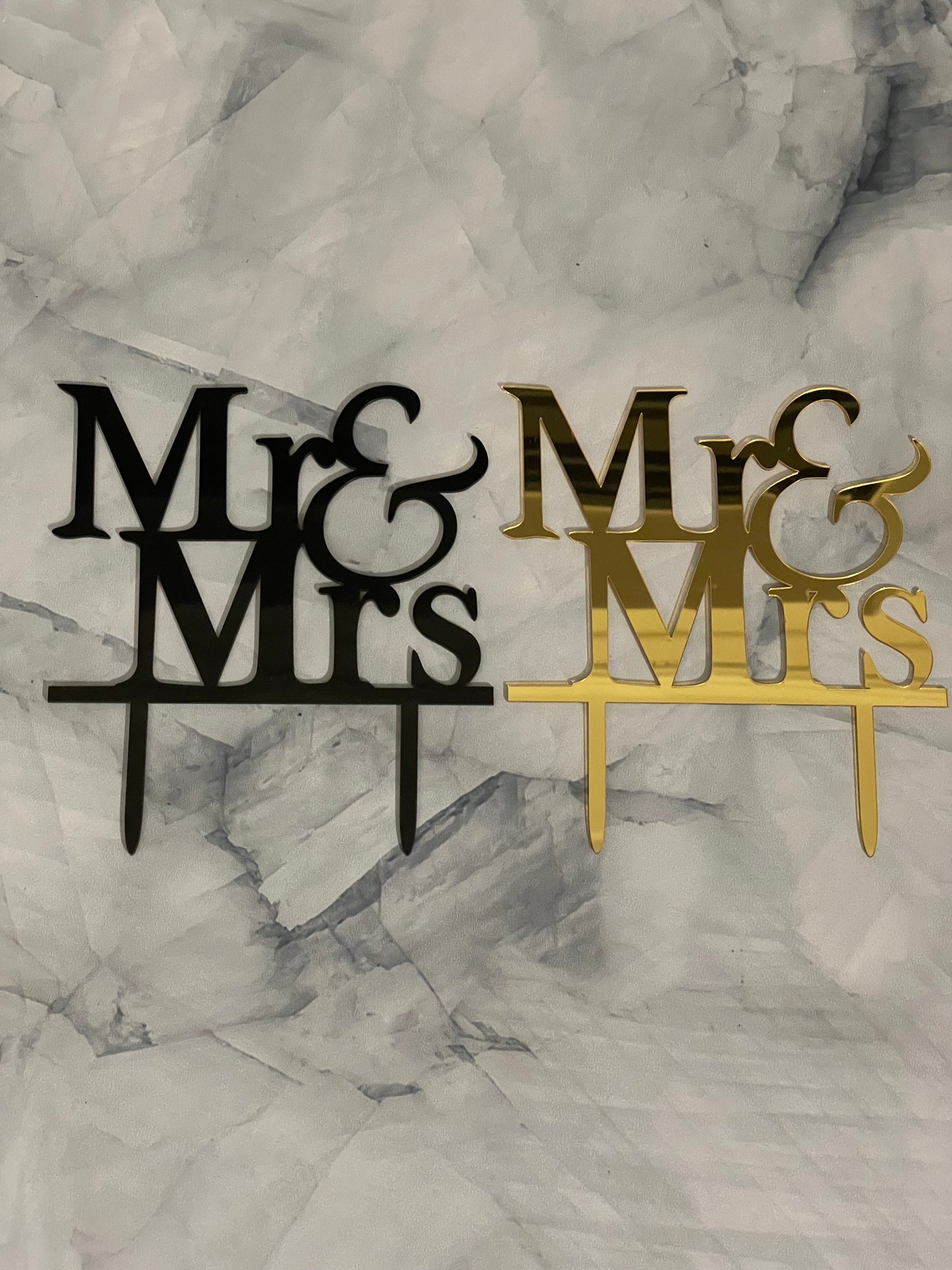 Mr and Mrs Cake Topper