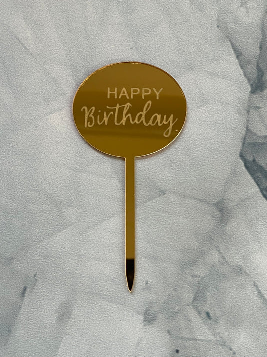 5cm Happy Birthday Cup Cake Topper