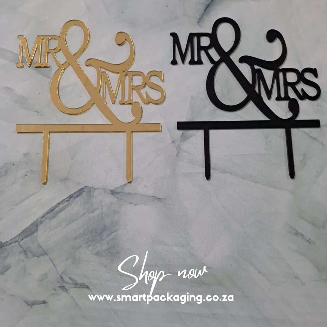 Mr and Mrs Cake Topper