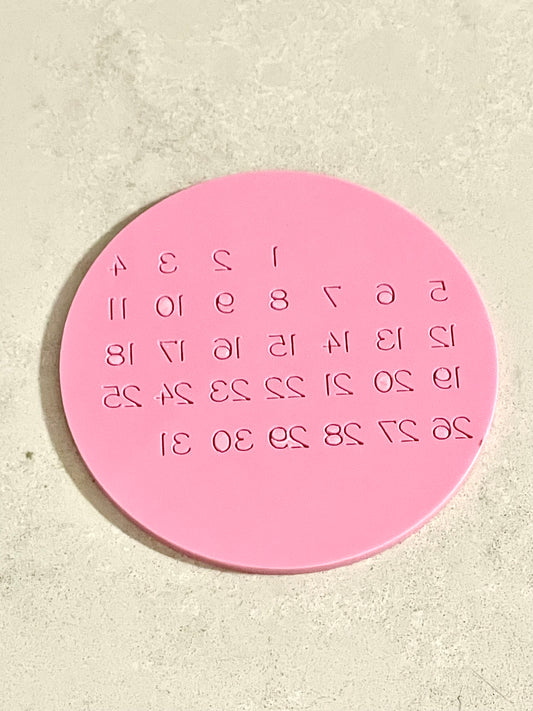 Calender Fondant Embosser Stamp