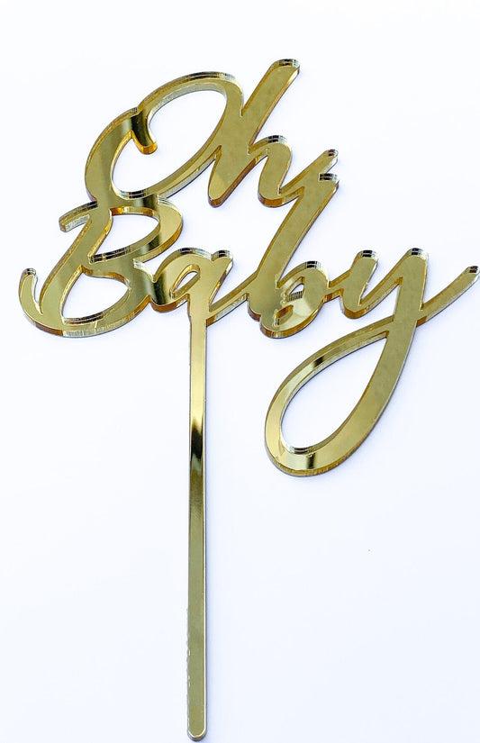 TX Oh baby Acrylic Cake Topper