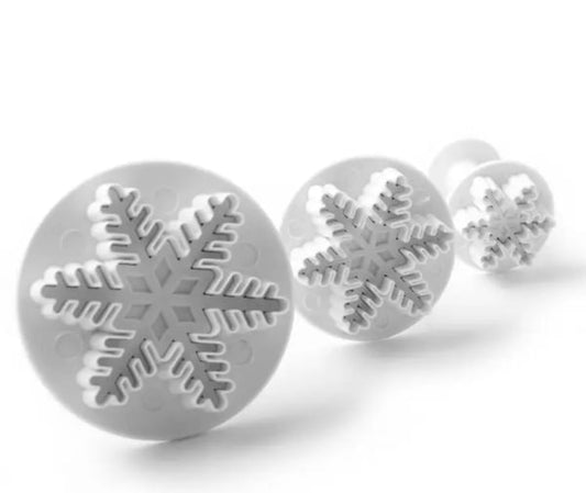Snowflake plunger cutter 3pc set