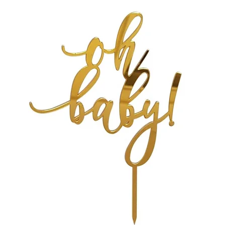 Oh Baby Acrylic Cake Topper