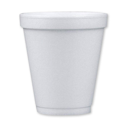 250ml White Polystyrene Cups