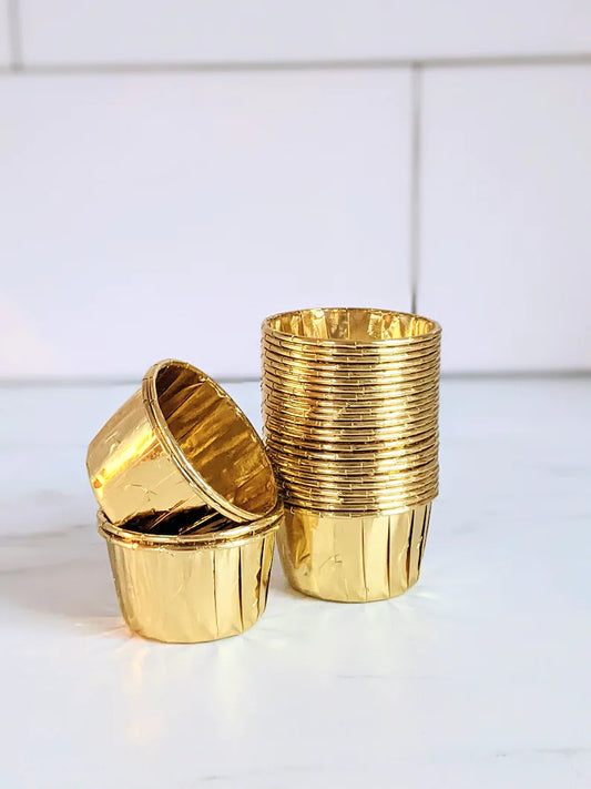 Gold Aluminum Foil Cup Cakes Baking Cups